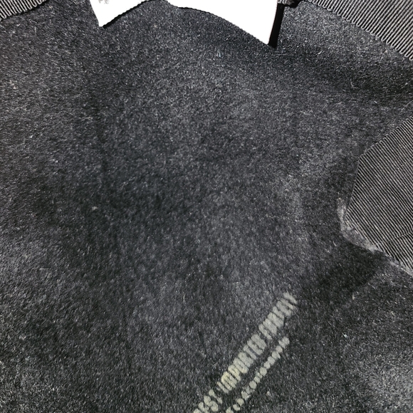 Anita Pineault Vintage 1960s Wool Cocktail Hat Black with Pink & Green Satin - Picture 6 of 6